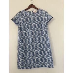 Ann Taylor Loft Ikat Wavy Print Shift Dress sz 4P